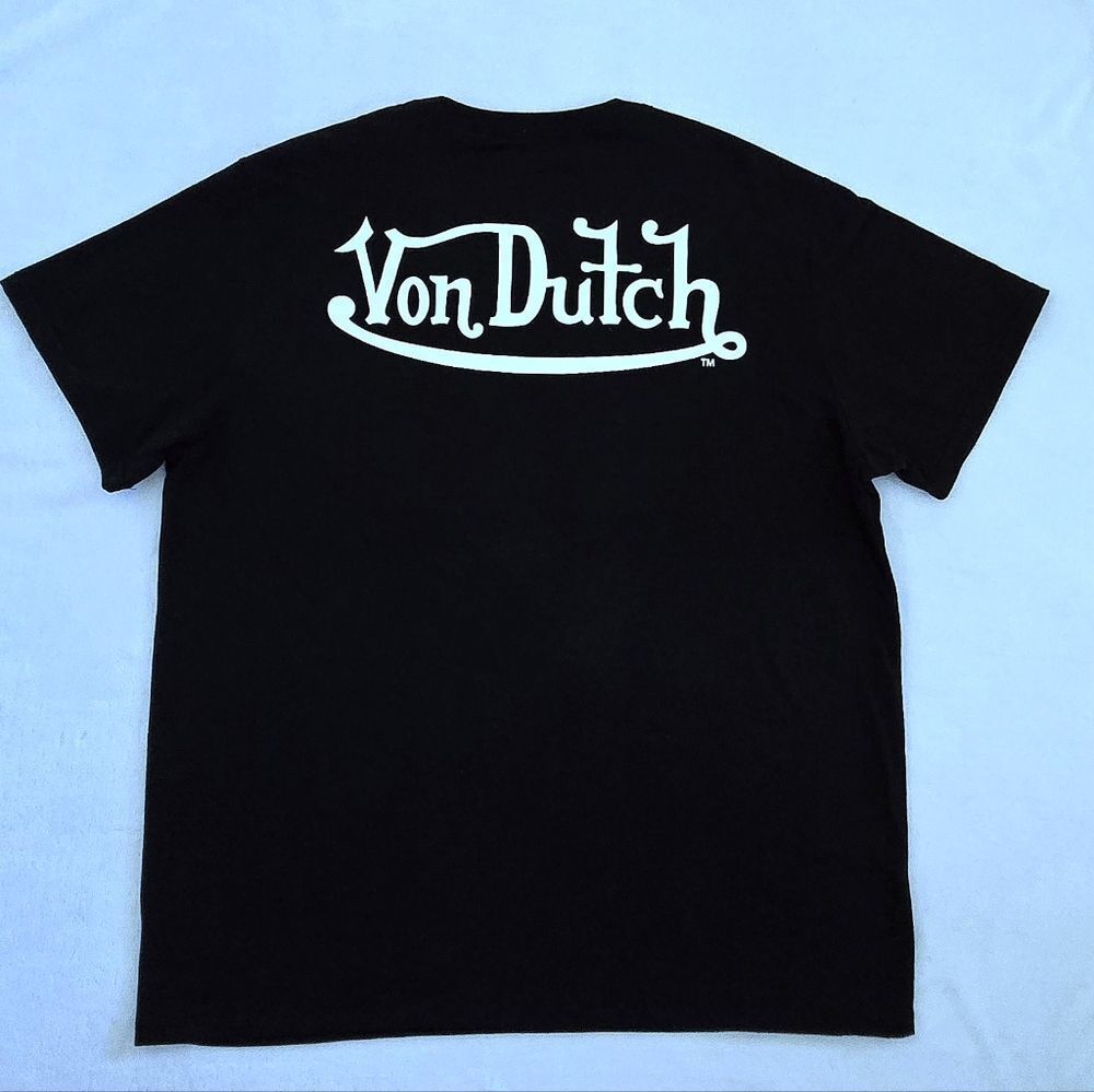Von Dutch Black🖤 Graphic Tee👕 with White Logo - NWT